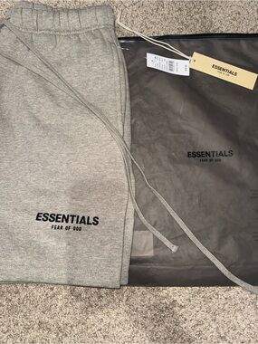 Fear of God ESSENTIALS Light Gray Jogger Sweatpants
